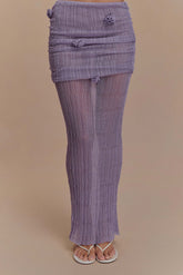 Orianna Orchid Knit Maxi Skirt - Orchid