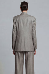 Peaked Lapel Grey 2 Piece Women Suits