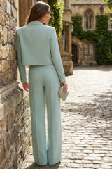 2 Piece Mint Green Single Breasted Women Suits
