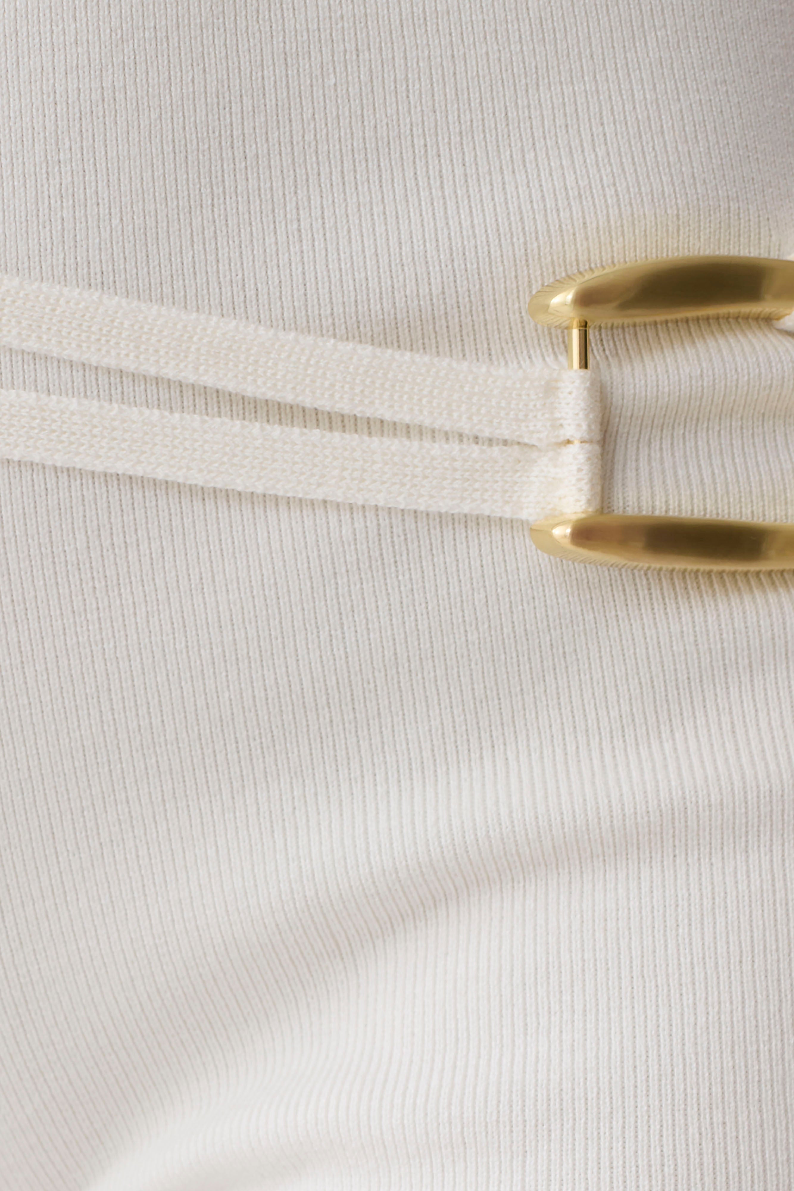 Dimitri Mini Knit Shorts With Belt - Ivory