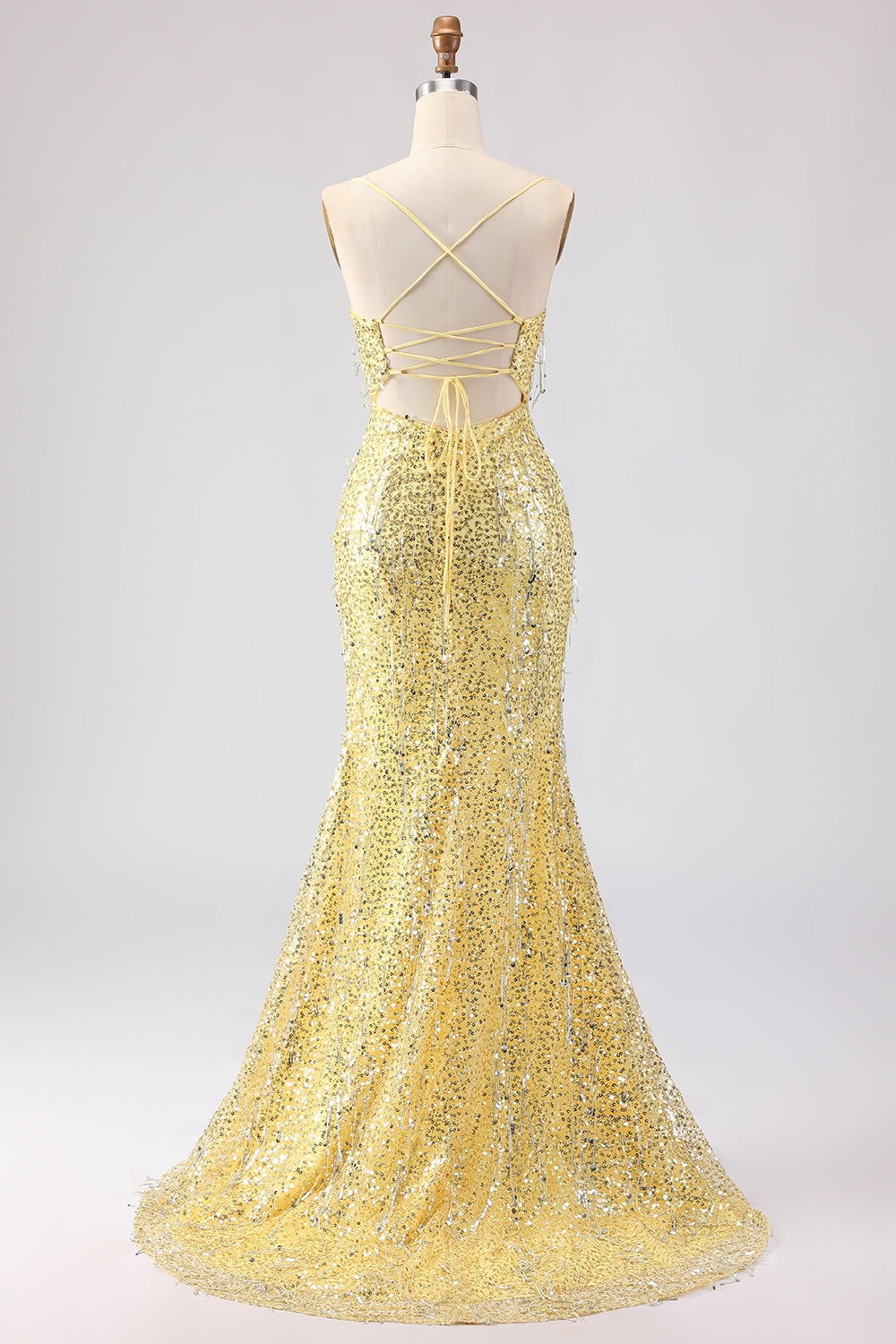 Sparkly Pink Mermaid Strapless Straps Prom Dress