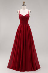 2 Piece Burgundy A Line Appliqued Beaded Mother of the Bride Dress