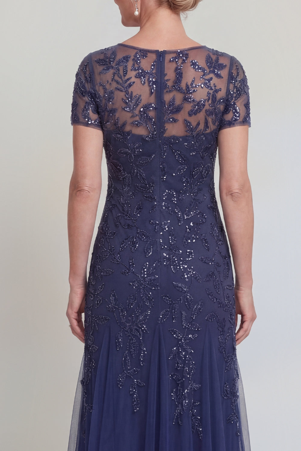 Dark Green A Line Sequin Maxi Mother of the Bride Dress
