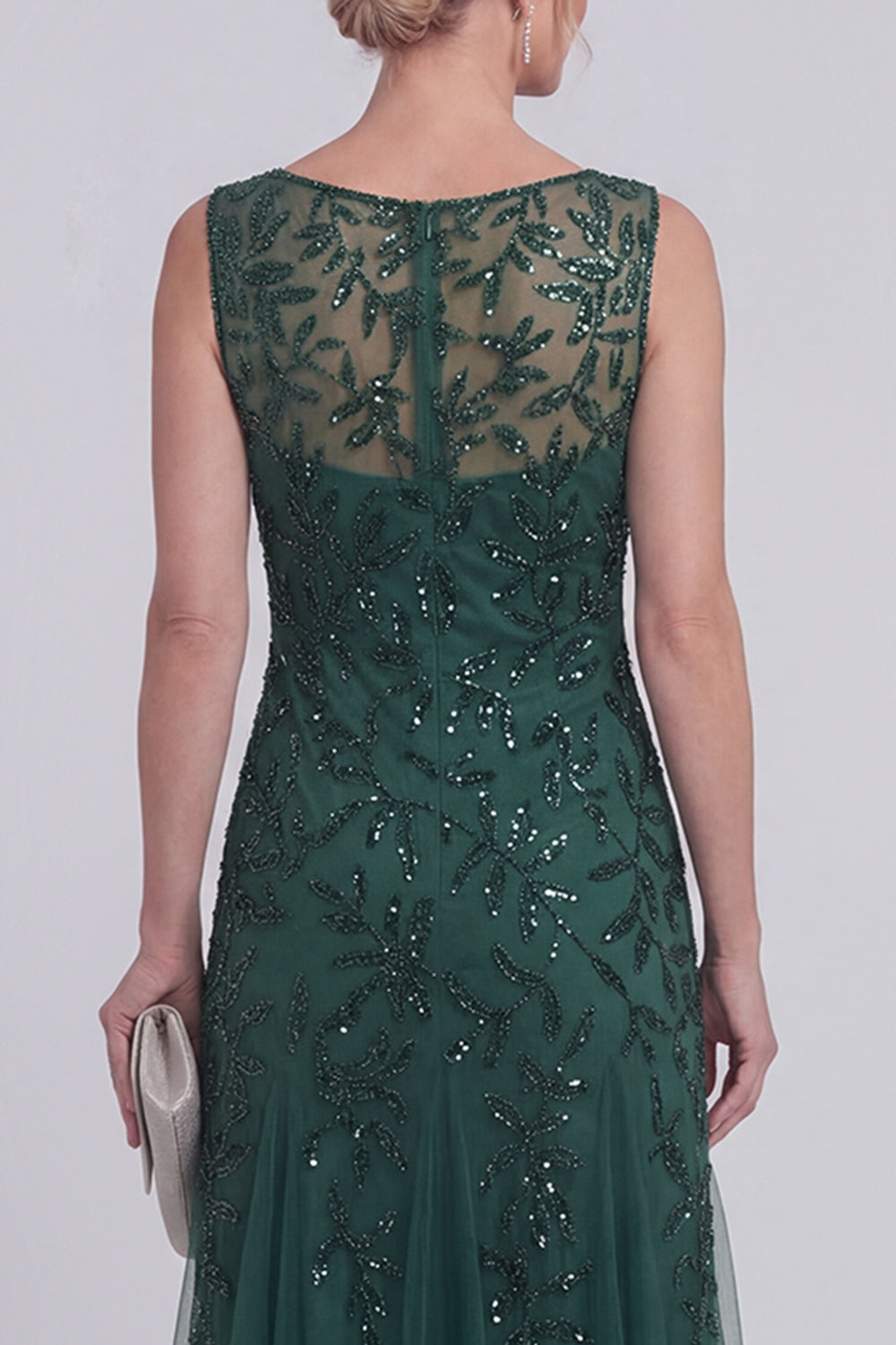 Sparkly Navy A Line Sleeveless Mother of the Bride Dress