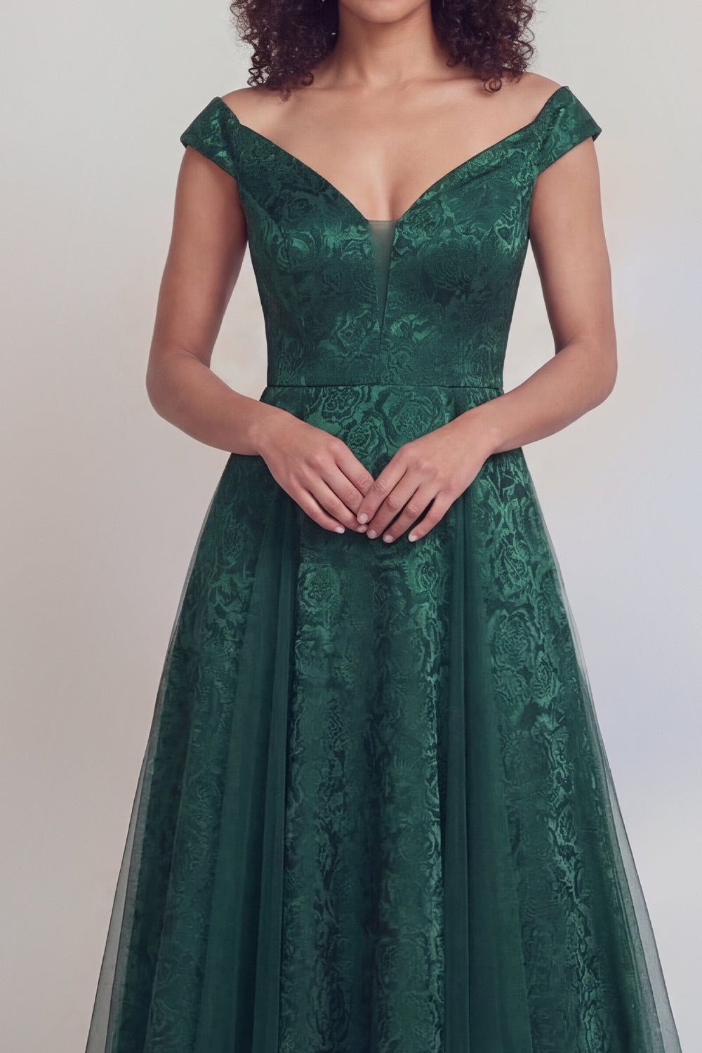 Jacquard Navy A Line Maxi Mother of the Bride Dress