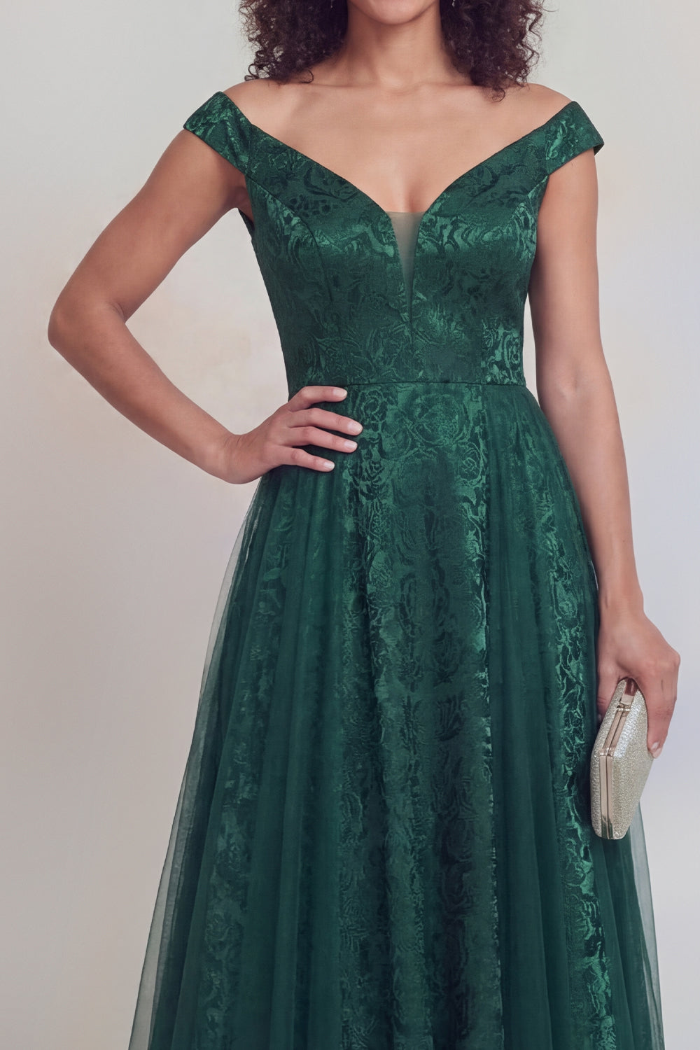 Jacquard Navy A Line Maxi Mother of the Bride Dress