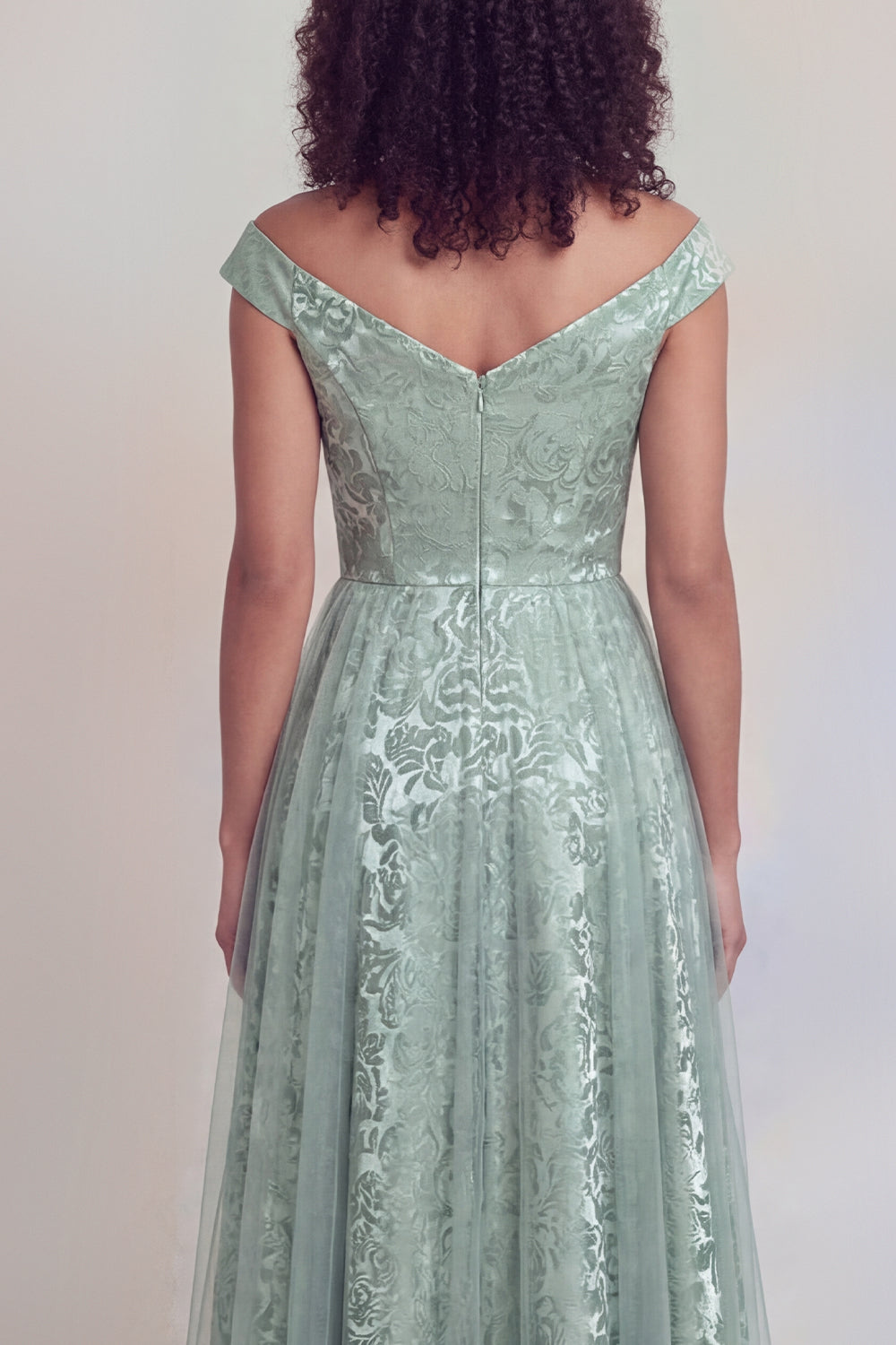 Jacquard Navy A Line Maxi Mother of the Bride Dress