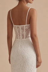 Lace Corset Bodycon White Dress